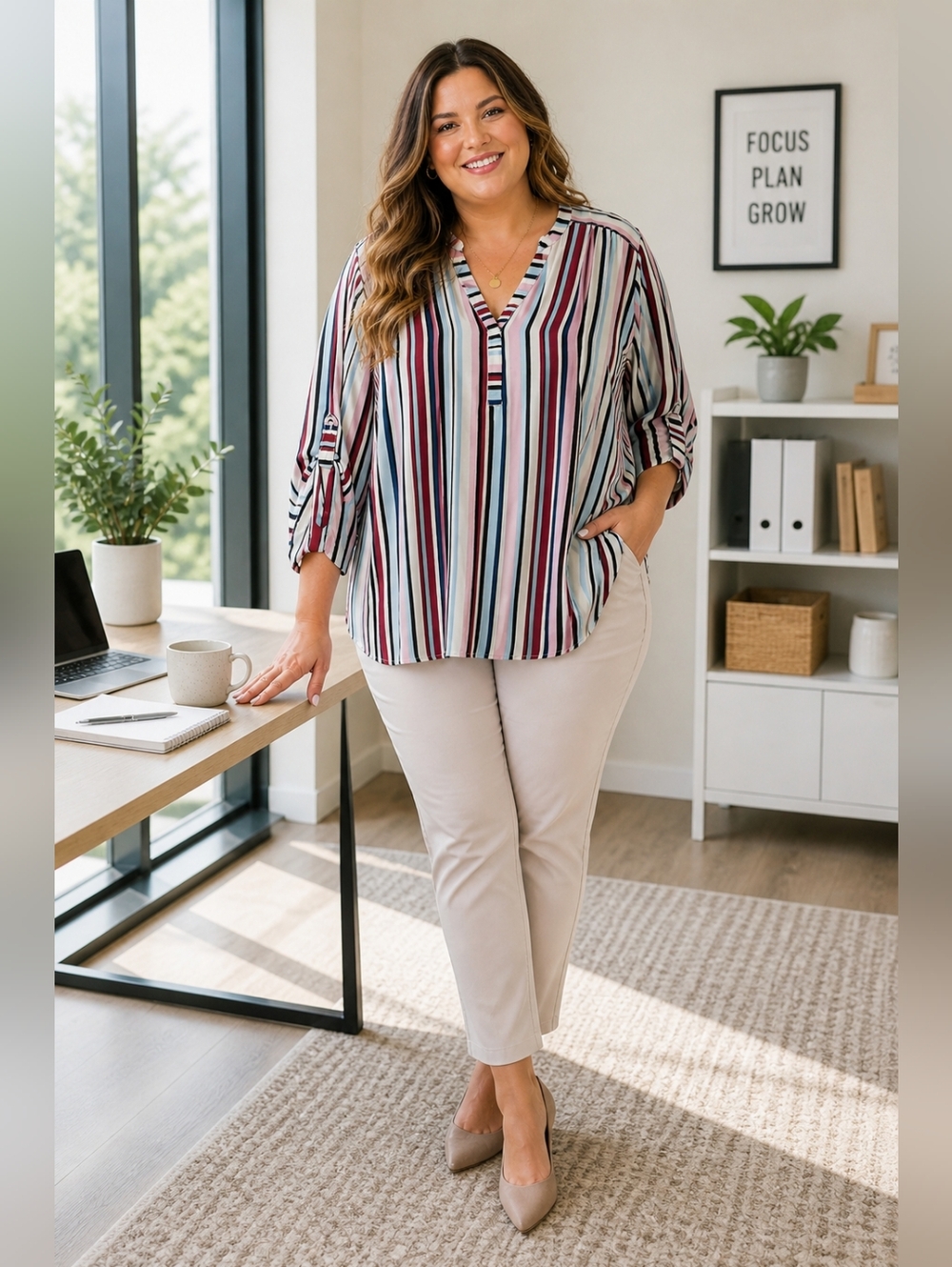 Torrid Harper Flowy Striped Blouse | Size 3